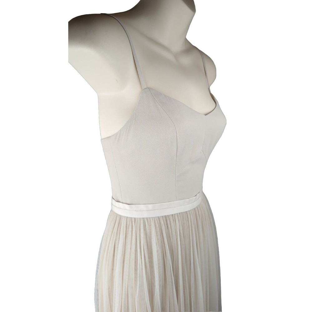 Needle & Thread BHLDN Giselle Ballet Maxi Dress Nude Beige Tulle Gown Wedding XS - Picture 3 of 6
